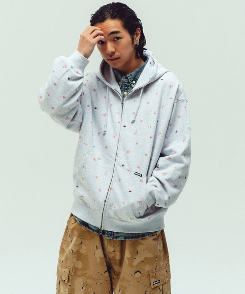 WKNDRS(ウィーキャンドース)の「FLORAL ZIP-UP HOODIE (L.GREY)(パーカー・レディース・その他・MEDIUM/LARGE/X-LARGE)」の7枚目の写真