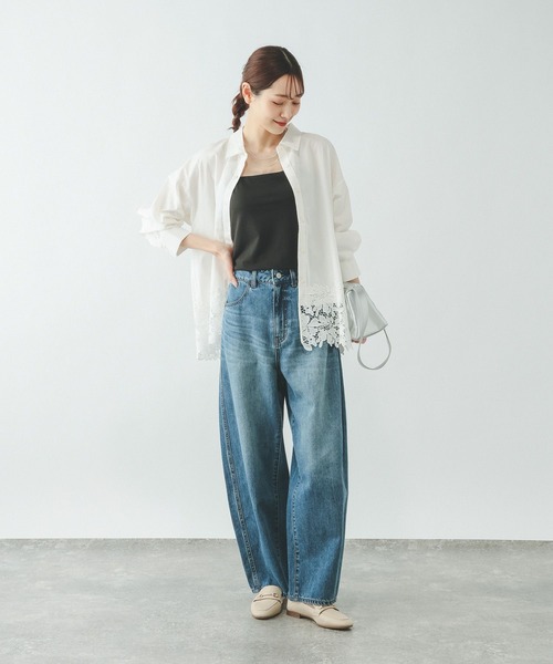 GLOBAL WORK（グローバルワーク）の「Fffit エフィット/カップ付きキャミストレートネック/625132（キャミソール・レディース・ダークブラウン/ブラック/オフホワイト・X-LARGE/LARGE/SMALL/MEDIUM）」の16枚目の写真