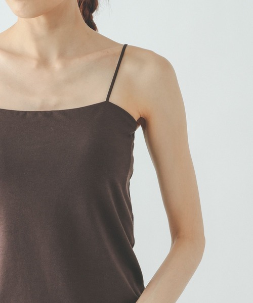 GLOBAL WORK（グローバルワーク）の「Fffit エフィット/カップ付きキャミストレートネック/625132（キャミソール・レディース・ダークブラウン/ブラック/オフホワイト・X-LARGE/LARGE/SMALL/MEDIUM）」の7枚目の写真