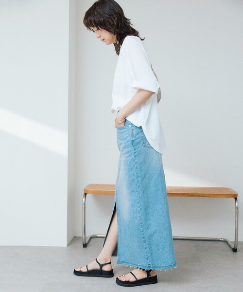 RIVE DROITE（リヴドロワ）の「【インフルエンサーYossshiiii企画】ヴィンテージ天竺ゴブソデTee（Tシャツ/カットソー・レディース・ホワイト/カーキ/モカ/ブラック・FREE）」の6枚目の写真