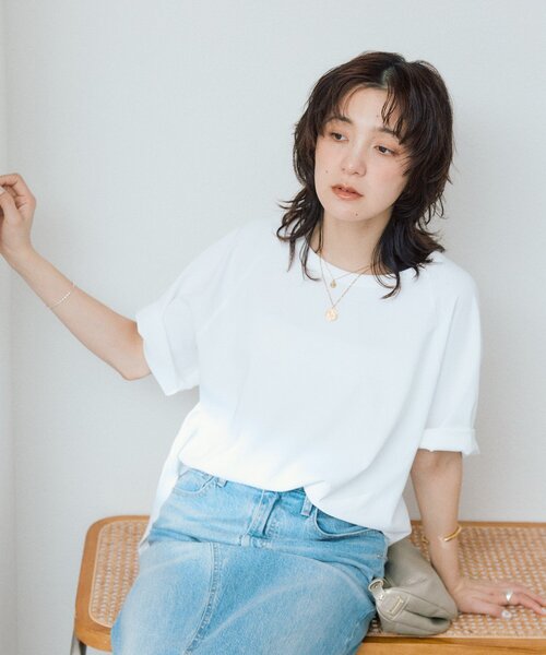 RIVE DROITE(リヴドロワ)の「【インフルエンサーYossshiiii企画】ヴィンテージ天竺ゴブソデTee(夏服)(Tシャツ/カットソー・レディース・ホワイト/カーキ/モカ/ブラック・FREE)」の11枚目の写真