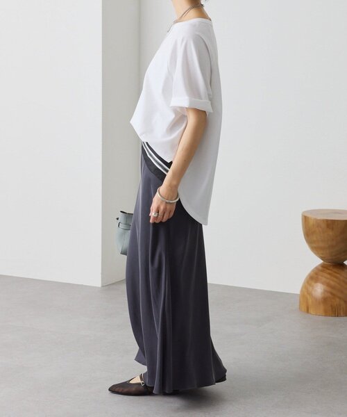 RIVE DROITE(リヴドロワ)の「【インフルエンサーYossshiiii企画】ヴィンテージ天竺ゴブソデTee(夏服)(Tシャツ/カットソー・レディース・ホワイト/カーキ/モカ/ブラック・FREE)」の14枚目の写真