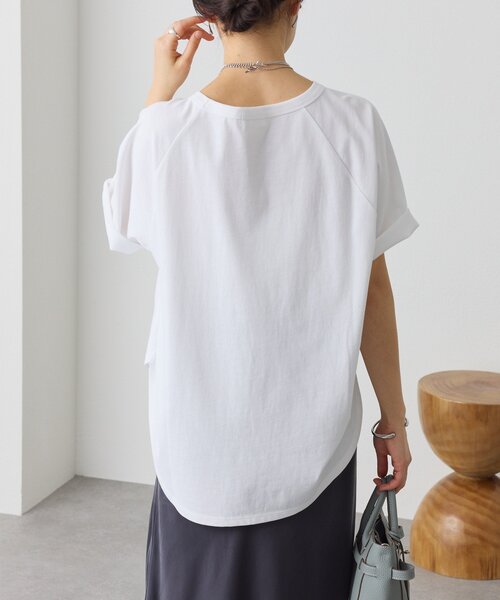 RIVE DROITE(リヴドロワ)の「【インフルエンサーYossshiiii企画】ヴィンテージ天竺ゴブソデTee(夏服)(Tシャツ/カットソー・レディース・ホワイト/カーキ/モカ/ブラック・FREE)」の18枚目の写真