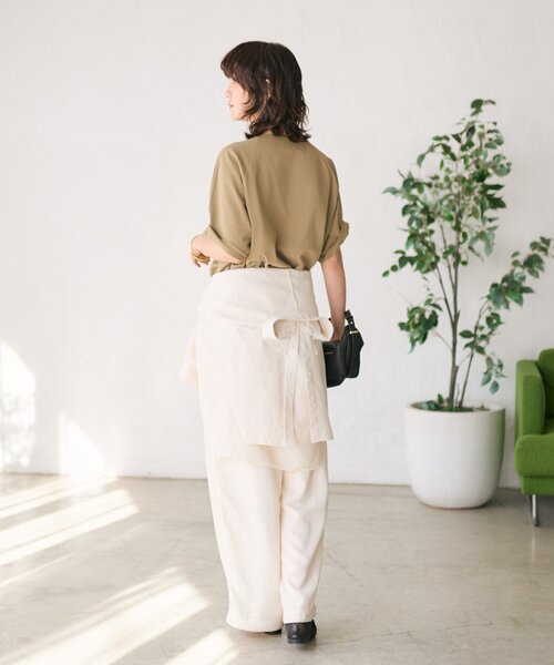 RIVE DROITE（リヴドロワ）の「【インフルエンサーYossshiiii企画】ヴィンテージ天竺ゴブソデTee（Tシャツ/カットソー・レディース・ホワイト/カーキ/モカ/ブラック・FREE）」の14枚目の写真