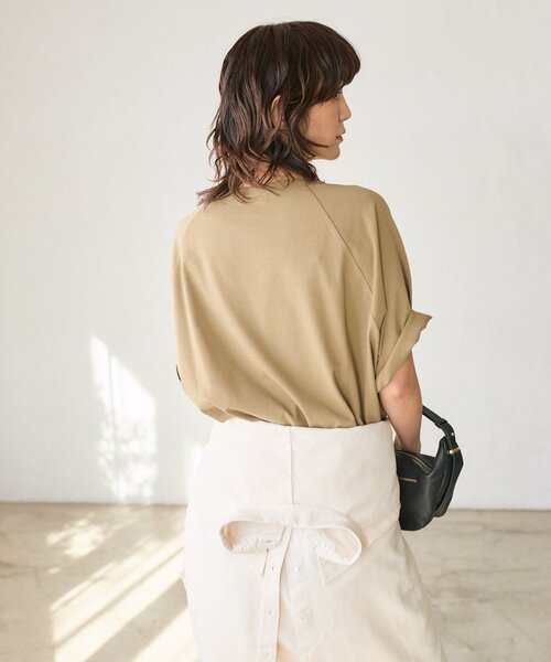 RIVE DROITE（リヴドロワ）の「【インフルエンサーYossshiiii企画】ヴィンテージ天竺ゴブソデTee（Tシャツ/カットソー・レディース・ホワイト/カーキ/モカ/ブラック・FREE）」の17枚目の写真