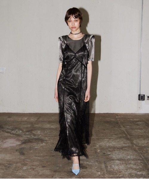 スパークルレースサテンドレス / sparkle lace satin dress（ドレス