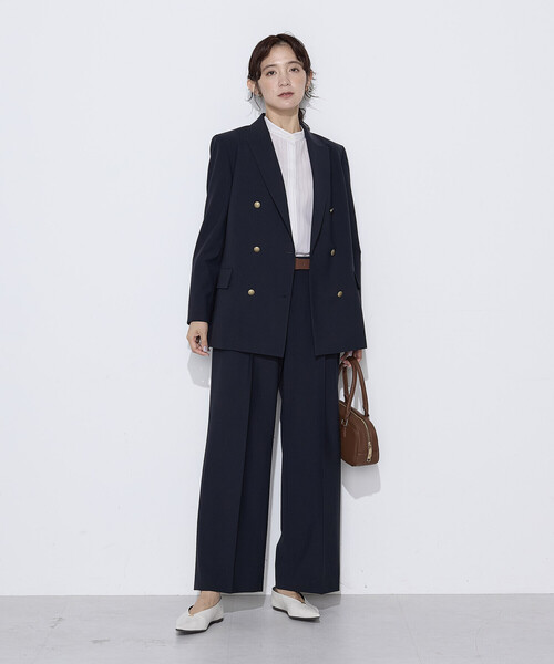 COMME CA(コムサ)の「【セットアップ対応】T/W2WAYストレッチ ジャケット(テーラードジャケット・レディース・ネイビー/ブラウン・7号/9号/11号)」の3枚目の写真