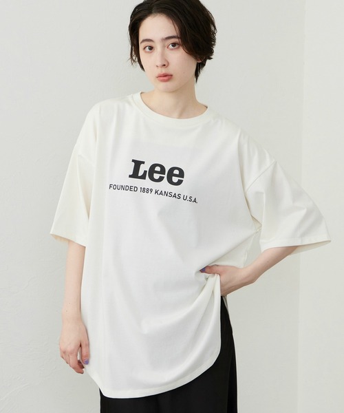 Lee(リー)の「Lee/リー ラウンドヘム ショートスリーブTシャツ(Tシャツ/カットソー・レディース・その他1/その他2/ホワイト/ブラック/その他/レッド・SMALL/MEDIUM)」の5枚目の写真