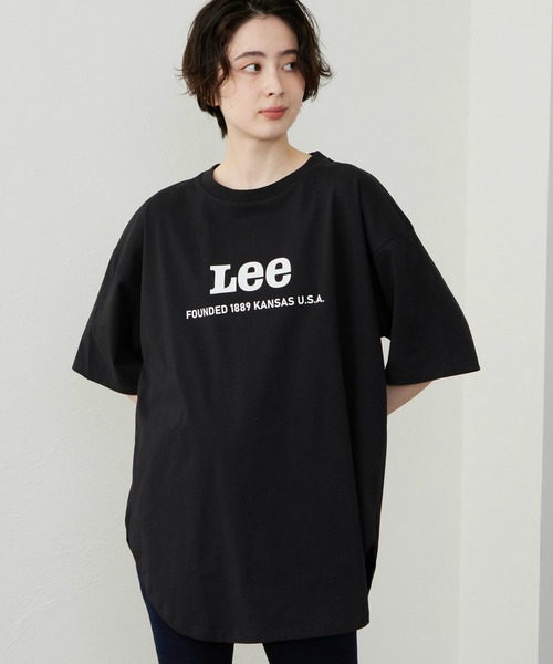 Lee(リー)の「Lee/リー ラウンドヘム ショートスリーブTシャツ(Tシャツ/カットソー・レディース・その他1/その他2/ホワイト/ブラック/その他/レッド・SMALL/MEDIUM)」の6枚目の写真