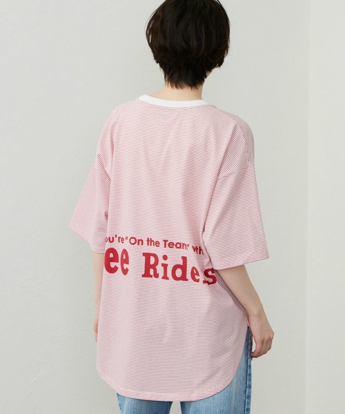 Lee(リー)の「Lee/リー ラウンドヘム ショートスリーブTシャツ(Tシャツ/カットソー・レディース・その他1/その他2/ホワイト/ブラック/その他/レッド・SMALL/MEDIUM)」の3枚目の写真