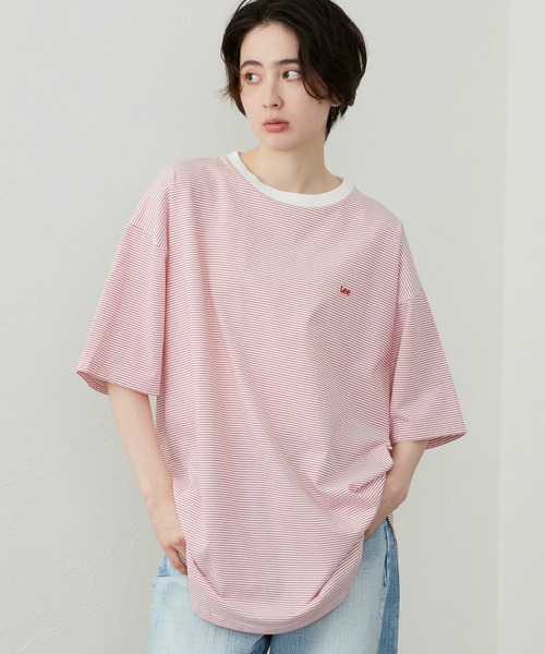 Lee(リー)の「Lee/リー ラウンドヘム ショートスリーブTシャツ(Tシャツ/カットソー・レディース・その他1/その他2/ホワイト/ブラック/その他/レッド・SMALL/MEDIUM)」の11枚目の写真