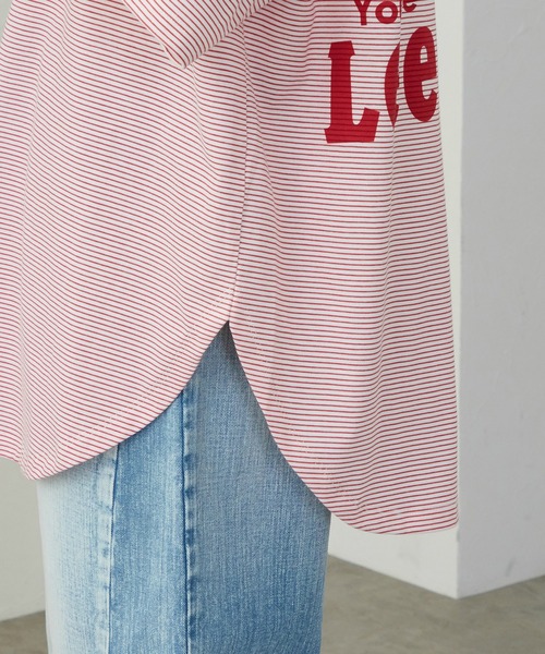 Lee(リー)の「Lee/リー ラウンドヘム ショートスリーブTシャツ(Tシャツ/カットソー・レディース・その他1/その他2/ホワイト/ブラック/その他/レッド・SMALL/MEDIUM)」の14枚目の写真