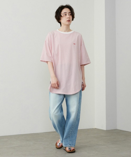 Lee(リー)の「Lee/リー ラウンドヘム ショートスリーブTシャツ(Tシャツ/カットソー・レディース・その他1/その他2/ホワイト/ブラック/その他/レッド・SMALL/MEDIUM)」の17枚目の写真