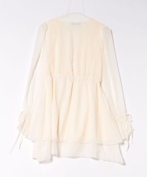 Jasmine Grandiflorum(ジャスミングランディフローラム)の「【Jasmine】ダブルラッフルシフォンワンピース (SS)(ワンピース・レディース・アイボリー・FREE)」の11枚目の写真