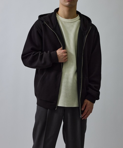 le cercle ADAM ET ROPE'(ルセルクルアダムエロペ)の「スポンディッシュカノコジップパーカー(パーカー・メンズ・ベージュ系その他/ブラック・M/LL/L)」の7枚目の写真