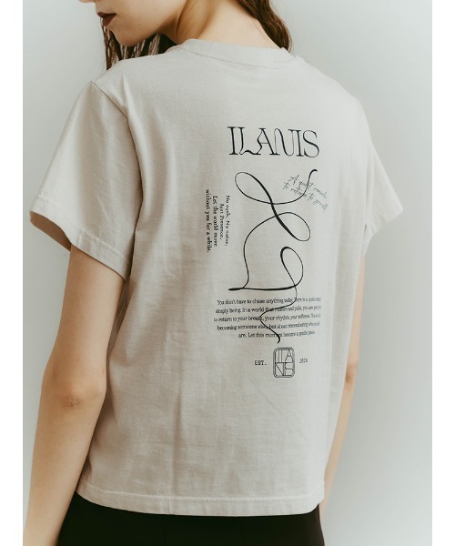 ILANIS(イラニス)の「ILANIS Graphic Tee(Tシャツ/カットソー・レディース・オフホワイト/ベージュ・FREE/S)」の4枚目の写真