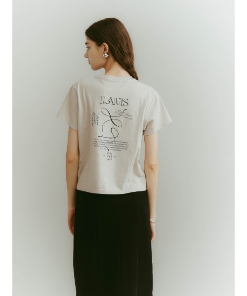 ILANIS(イラニス)の「ILANIS Graphic Tee(Tシャツ/カットソー・レディース・オフホワイト/ベージュ・FREE/S)」の8枚目の写真