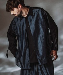 NO ID. | ms6485- ドローストリングスレイヤードSH シャツ(458006-458S)(シャツ/ブラウス)