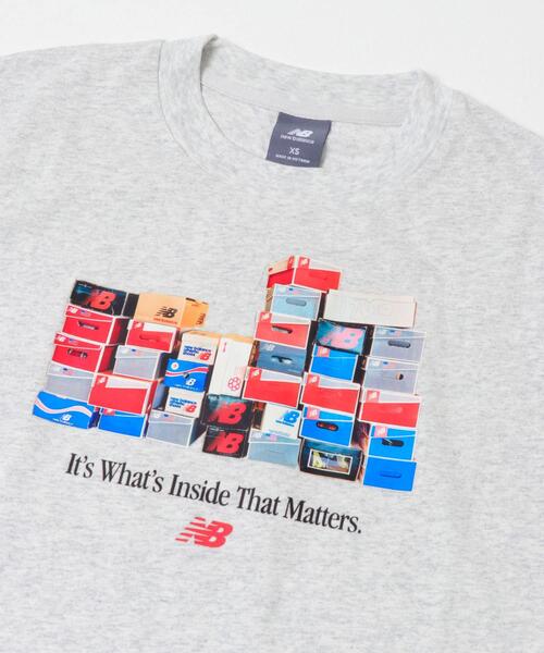 NEW BALANCE（ニューバランス）の「NEW BALANCE　ボックスTシャツ（Tシャツ/カットソー・レディース・ライトグレー/ブラック・SMALL）」の10枚目の写真