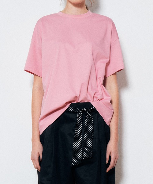 LE CIEL BLEU(ルシェルブルー)の「"LE"ボーイフレンドTシャツ / "LE" Boyfriend T-Shirt(Tシャツ/カットソー・レディース・ベージュ/ピンク/オフホワイト/チャコールグレー/ネイビー/ブラック・36)」の22枚目の写真