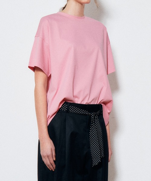 LE CIEL BLEU(ルシェルブルー)の「"LE"ボーイフレンドTシャツ / "LE" Boyfriend T-Shirt(Tシャツ/カットソー・レディース・ベージュ/ピンク/オフホワイト/チャコールグレー/ネイビー/ブラック・36)」の21枚目の写真