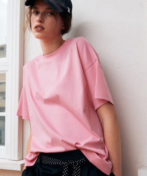 LE CIEL BLEU(ルシェルブルー)の「"LE"ボーイフレンドTシャツ / "LE" Boyfriend T-Shirt(Tシャツ/カットソー・レディース・ベージュ/ピンク/オフホワイト/チャコールグレー/ネイビー/ブラック・36)」の17枚目の写真