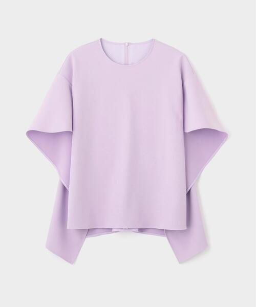 LE PHIL（ルフィル）の「◆2WAYツイル半袖ブラウス（シャツ/ブラウス・レディース・ブラック/パープル/ホワイト・F）」の3枚目の写真
