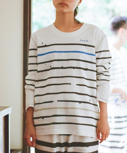 PAMM（パム）の「フレットボーダーT（Tシャツ/カットソー・レディース・ブラック/グリーン・2/3）」の2枚目の写真
