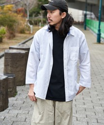 NO NEED（ノーニード）の「7分袖リネンシャツ（シャツ/ブラウス）」