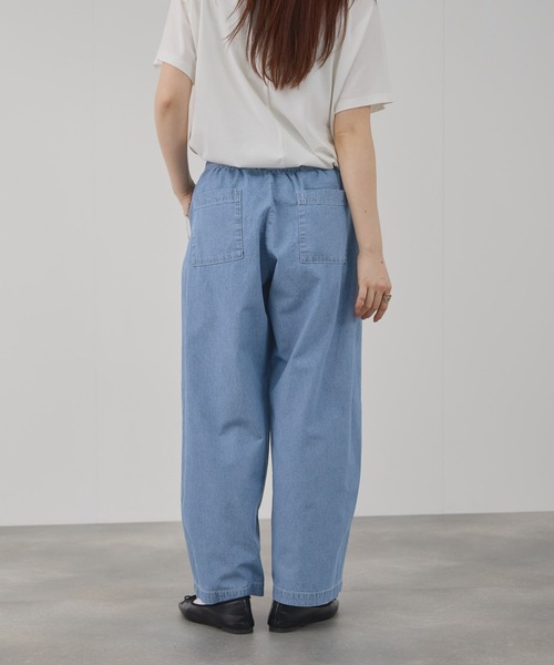 NAVY(ネイビー)の「【NAVY / ネイビー】 シャンブレー カーブパンツ(その他パンツ・レディース・ブルー/ワンウォッシュ・S/L/M)」の21枚目の写真