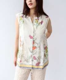 Three Four Time（スリーフォータイム）の「ボタニカルプリントブラウス（シャツ/ブラウス）」