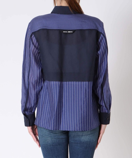 Cepica(セピカ)の「【MARECHAL TERRE / マルシャルテル】SWITCHING PIPING SHIRT(シャツ/ブラウス・レディース・ネイビー・FREE)」の14枚目の写真