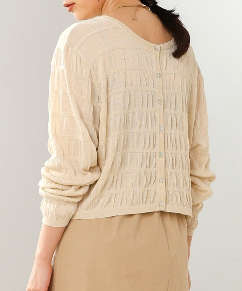 Bab(バブ)の「シャーリング前後2WAYトップス(Tシャツ/カットソー・レディース・アイボリー/イエロー/ライトグリーン/チャコールグレー・FREE)」の14枚目の写真