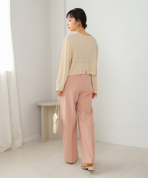 Bab(バブ)の「シャーリング前後2WAYトップス(Tシャツ/カットソー・レディース・アイボリー/イエロー/ライトグリーン/チャコールグレー・FREE)」の18枚目の写真