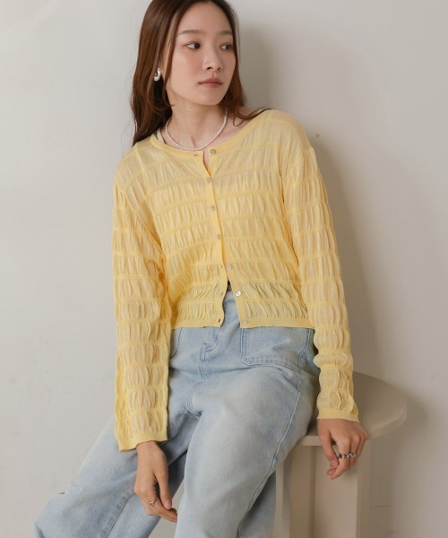 Bab(バブ)の「シャーリング前後2WAYトップス(Tシャツ/カットソー・レディース・アイボリー/イエロー/ライトグリーン/チャコールグレー・FREE)」の22枚目の写真