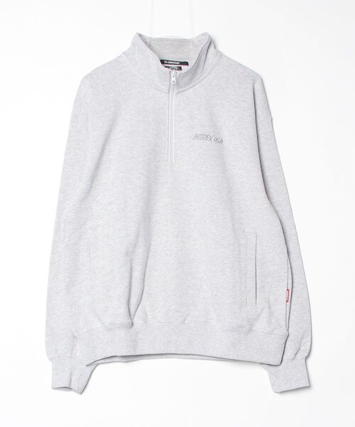 AVIREX(アヴィレックス)の「《直営店限定》GRAFFITI HALF ZIP SWEAT(Tシャツ/カットソー・メンズ・グレー・L)」の1枚目の写真