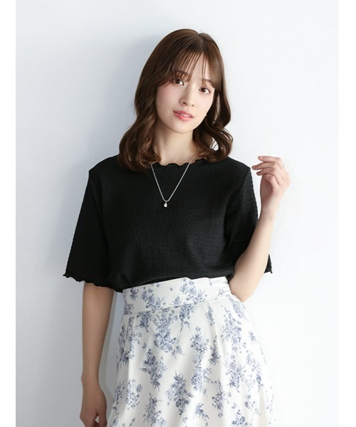 fifth（フィフス）の「カットシャーリングクルーネックTシャツ（Tシャツ/カットソー・レディース・ブラック/ブルー/アイボリー・M）」の4枚目の写真