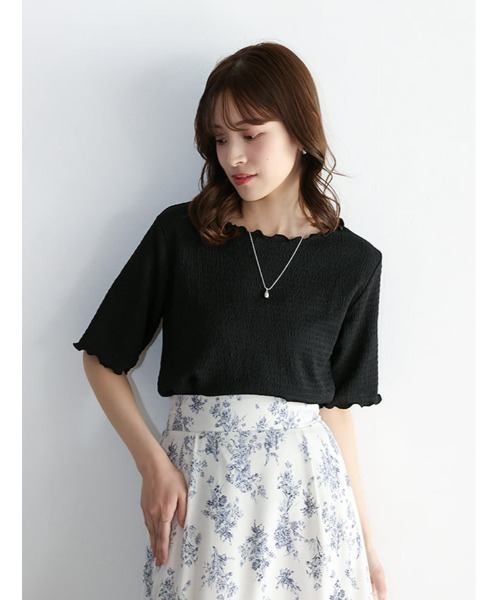 fifth（フィフス）の「カットシャーリングクルーネックTシャツ（Tシャツ/カットソー・レディース・ブラック/ブルー/アイボリー・M）」の6枚目の写真