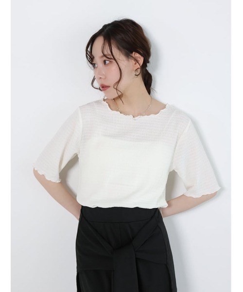 fifth（フィフス）の「カットシャーリングクルーネックTシャツ（Tシャツ/カットソー・レディース・ブラック/ブルー/アイボリー・M）」の11枚目の写真