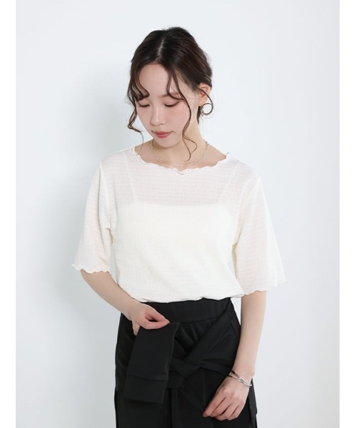 fifth（フィフス）の「カットシャーリングクルーネックTシャツ（Tシャツ/カットソー・レディース・ブラック/ブルー/アイボリー・M）」の12枚目の写真
