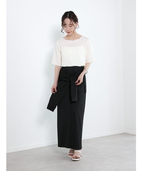 fifth（フィフス）の「カットシャーリングクルーネックTシャツ（Tシャツ/カットソー・レディース・ブラック/ブルー/アイボリー・M）」の16枚目の写真