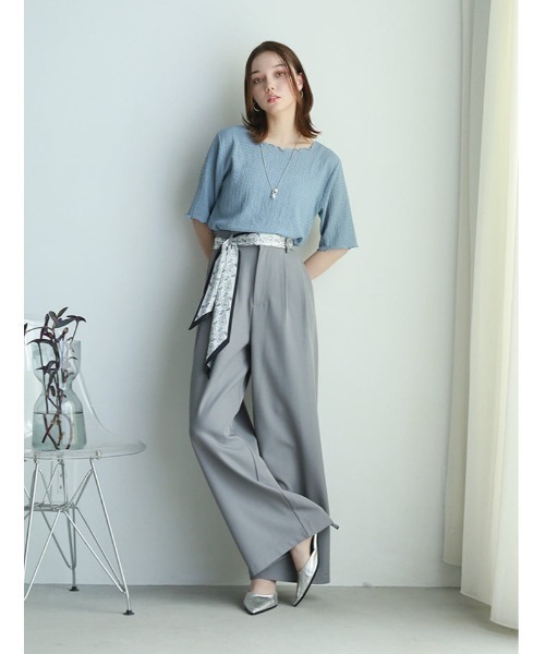 fifth（フィフス）の「カットシャーリングクルーネックTシャツ（Tシャツ/カットソー・レディース・ブラック/ブルー/アイボリー・M）」の21枚目の写真