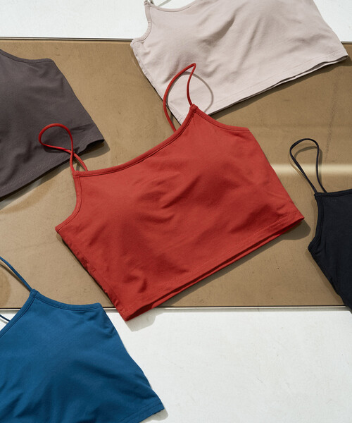 FREAK'S STORE(フリークスストア)の「限定展開 <抗菌防臭・接触冷感・UVカット>バンブー カップ付き ブラトップ(キャミソール・レディース・ベージュ/レッド/ブラウン/ブルー/オフホワイト/ブラック・フリ-)」の9枚目の写真