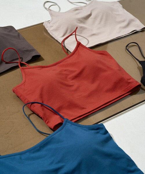 FREAK'S STORE(フリークスストア)の「限定展開 <抗菌防臭・接触冷感・UVカット>バンブー カップ付き ブラトップ(キャミソール・レディース・ベージュ/レッド/ブラウン/ブルー/オフホワイト/ブラック・フリ-)」の10枚目の写真