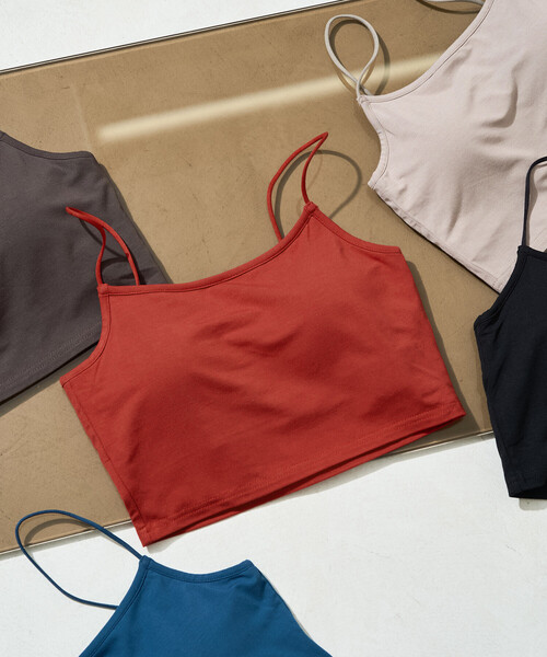 FREAK'S STORE(フリークスストア)の「限定展開 <抗菌防臭・接触冷感・UVカット>バンブー カップ付き ブラトップ(キャミソール・レディース・ベージュ/レッド/ブラウン/ブルー/オフホワイト/ブラック・フリ-)」の11枚目の写真
