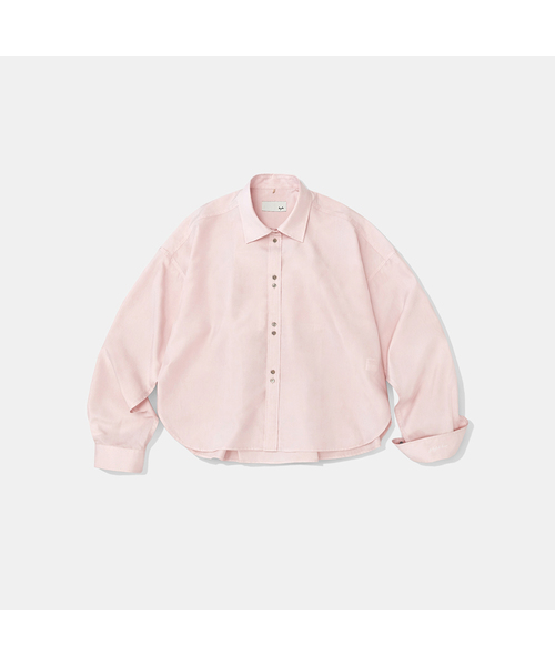 Diamond Layla(ダイアモンドレイラ)の「Silky Airlight High-Low Overshirt S191(シャツ/ブラウス・レディース・ライトピンク・MEDIUM)」の1枚目の写真