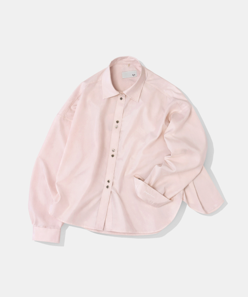Diamond Layla(ダイアモンドレイラ)の「Silky Airlight High-Low Overshirt S191(シャツ/ブラウス・レディース・ライトピンク・MEDIUM)」の9枚目の写真