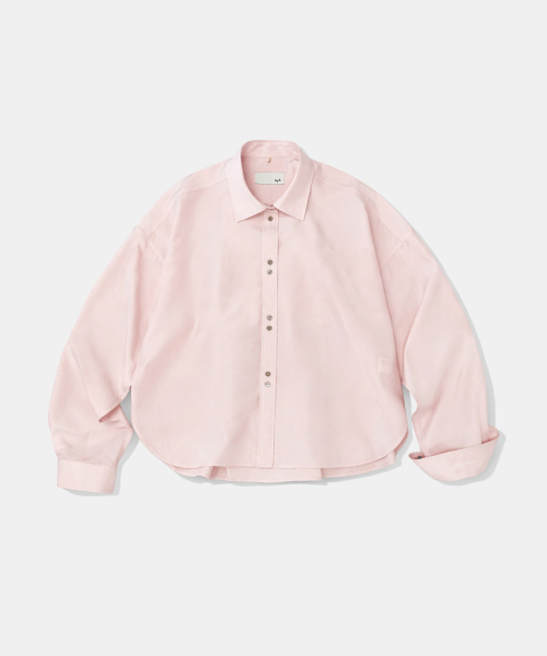 Diamond Layla(ダイアモンドレイラ)の「Silky Airlight High-Low Overshirt S191(シャツ/ブラウス・レディース・ライトピンク・MEDIUM)」の8枚目の写真