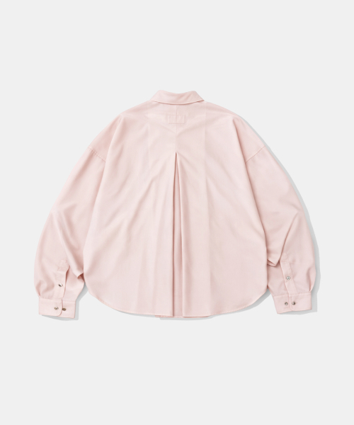 Diamond Layla(ダイアモンドレイラ)の「Silky Airlight High-Low Overshirt S191(シャツ/ブラウス・レディース・ライトピンク・MEDIUM)」の7枚目の写真