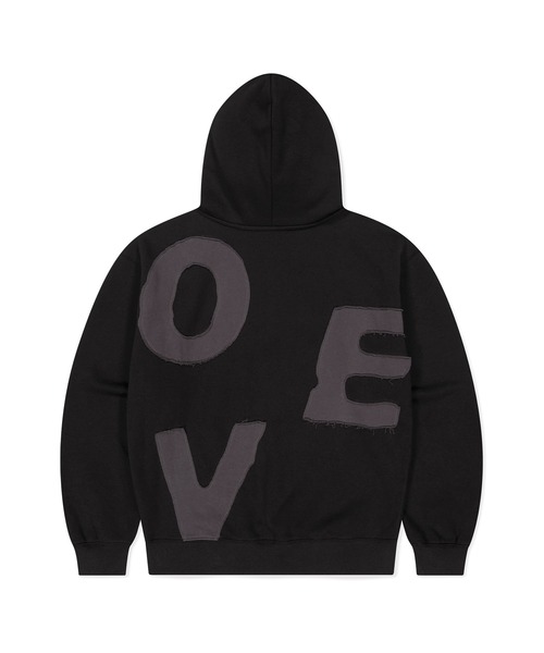 SUNLOVE(サンラブ)の「Capital Brushed Zip Up Hoodie(パーカー・レディース・ブラック/チャコール/ヘザーグレー・S/M/L/XL)」の4枚目の写真